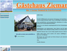 Tablet Screenshot of gaestehaus-ziemann.de